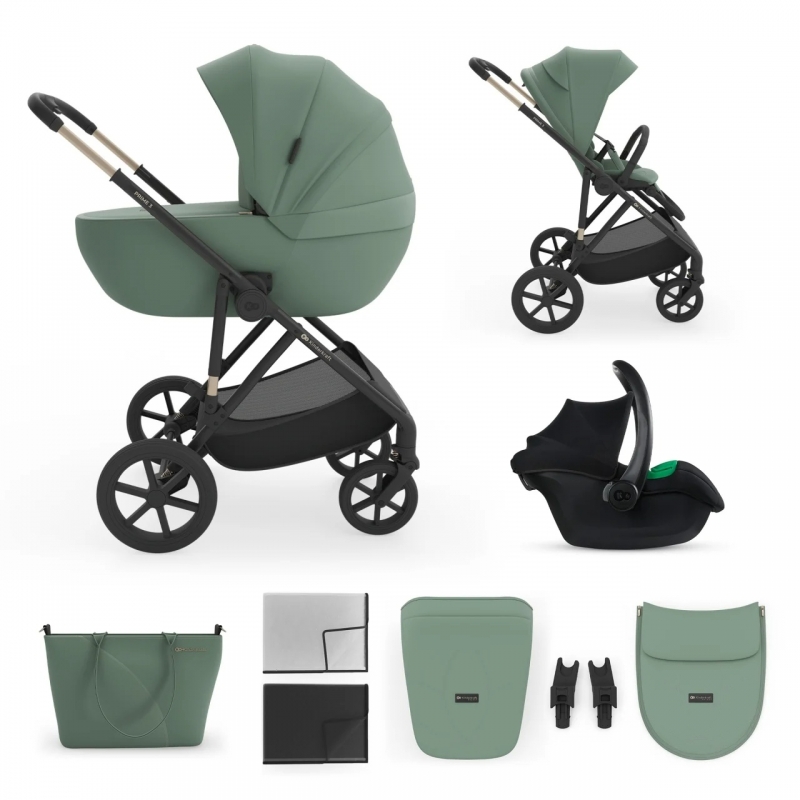Kinderkraft Prime 3 kolica 3u1 Dark Green - Meda Shop