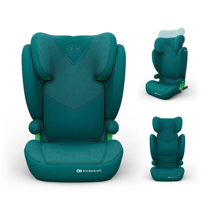 Kinderkraft Junior Fix 2 Plus isofix i-Size auto sedište 100-150cm Green - Meda Shop