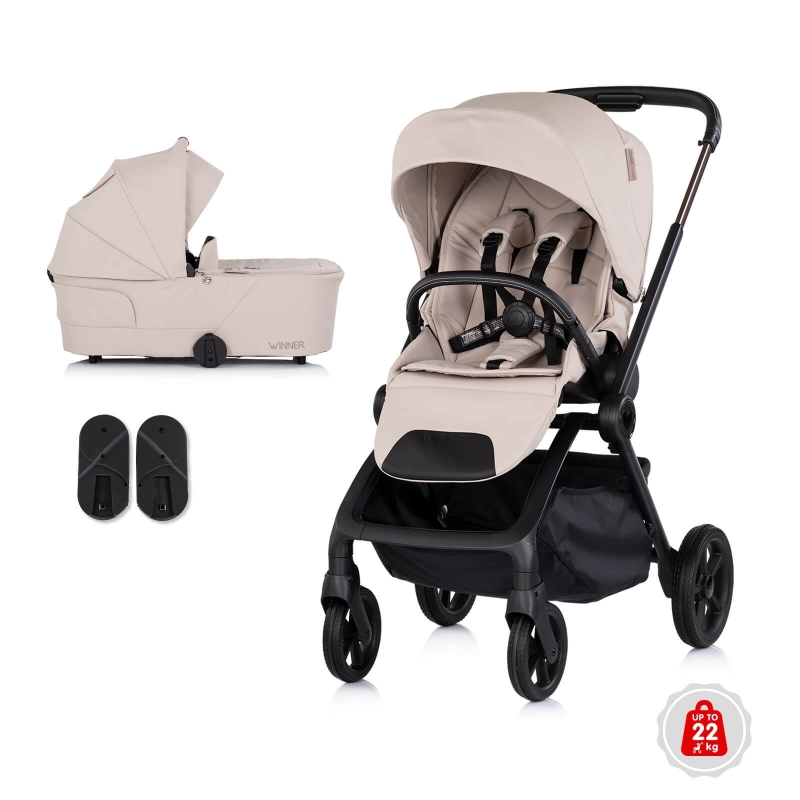 Chipolino Winner kolica 4u1 bundle set Latte - Meda Shop