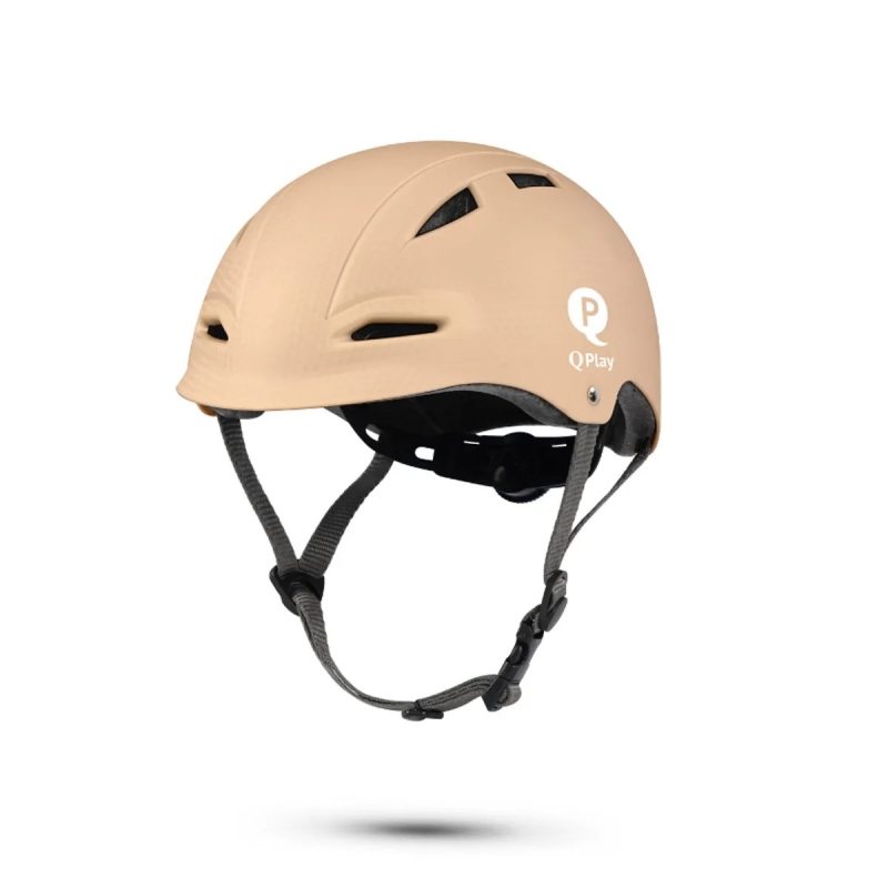 QPlay zaštitna kaciga (M) 53-58cm Beige - Meda Shop