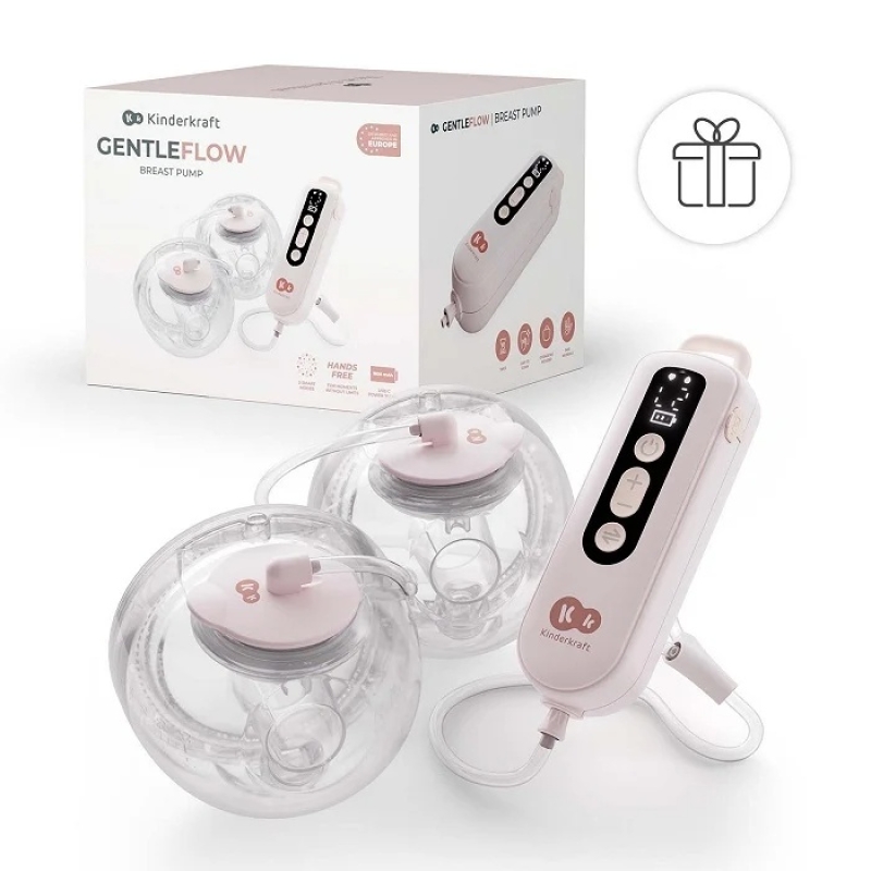 Kinderkraft Gentleflow dvostruka električna pumpica za grudi Pink - Meda Shop