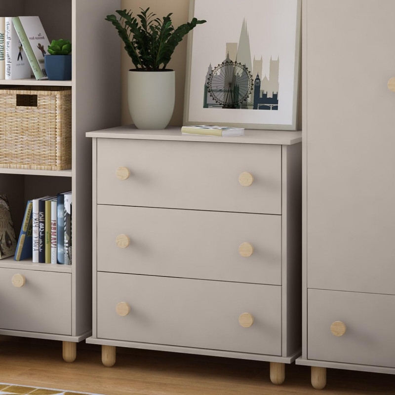 Pinewood Lumi komoda za bebe Cashmere - Meda Shop