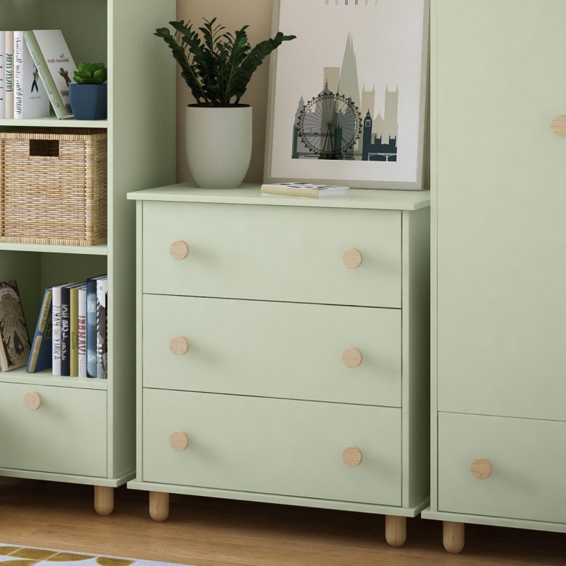Pinewood Lumi komoda za bebe Mint - Meda Shop
