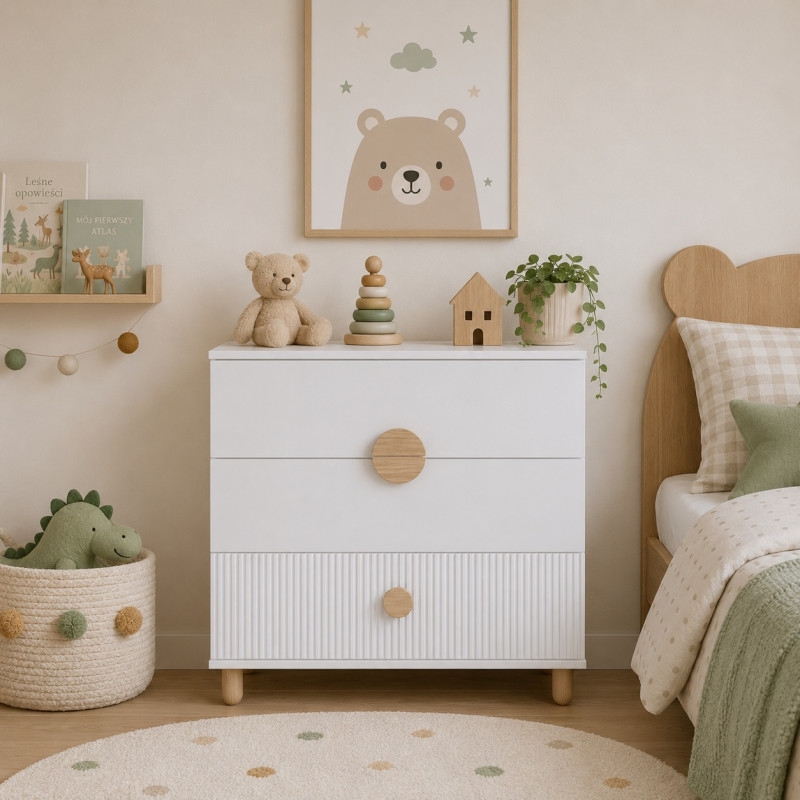 Pinewood Loft komoda za bebe White - Meda Shop