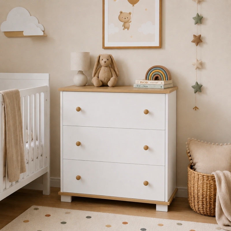 Pinewood Classic komoda za bebe Oak - Meda Shop